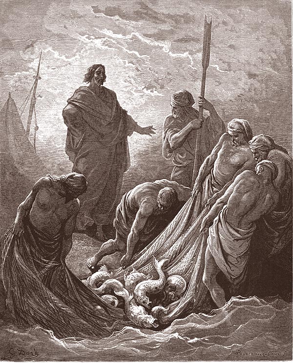 GESU E LA PESCA MIRACOLOSA  giovanni 21,6